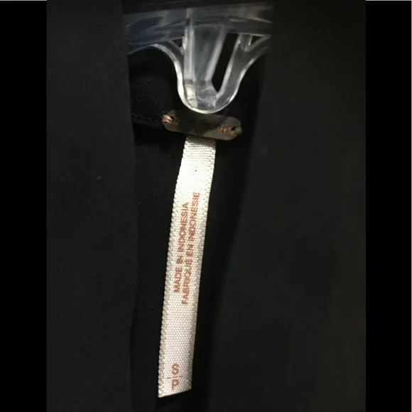 10. Free People Black Sheer Peasant Neck Tie Blouse S - Picture 6 of 8